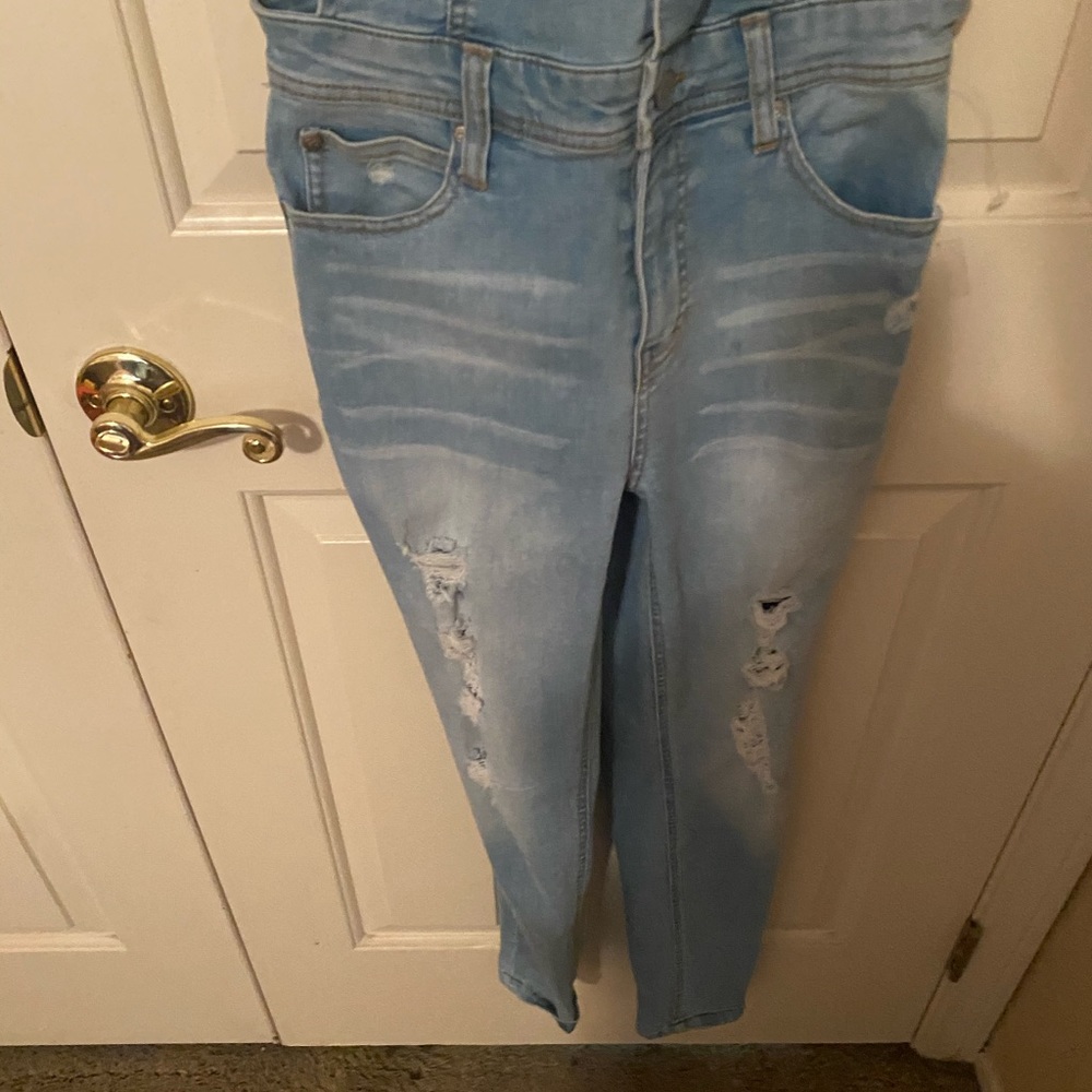 Celebrity Pink Distressed Denim Overall Size S - Picture 6 of 12